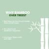 Claret Bamboo Toilet Roll 3-Ply | 300 Pulls | 10 x 10 cm | Ultra Soft Eco-Friendly Tissue | OBA-Free Natural Bamboo Pulp | Gentle & Septic Safe (Pack Of 4) view 4