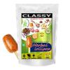 CLASSY BLEND OF TASTES , HERBAL LOLLIPOP , TAMARIND AND JAGGERY CANDY WITH REFRESHING FLAVOURS AND HEALTHY INGREDIENTS, 50 PIECES PER PACK, DIGESTIVE CHURAN CANDY LOLLIPOP, 400gms, HEALTHY BLEND , GINGER FLAKES , CURRY LEAVES , CUMIN {JEERA}. view 1