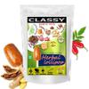 CLASSY BLEND OF TASTES , HERBAL LOLLIPOP , TAMARIND AND JAGGERY CANDY WITH REFRESHING FLAVOURS AND HEALTHY INGREDIENTS, 50 PIECES PER PACK, DIGESTIVE CHURAN CANDY LOLLIPOP, 400gms, HEALTHY BLEND , GINGER FLAKES , CURRY LEAVES , CUMIN {JEERA}. view 3