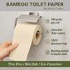 Claret Bamboo 3-Ply Toilet Roll (10 x 10 cm) | 160 Pulls Eco-Friendly | 12 Rolls in 1 Pack | OBA Free | Natural Bamboo Pulp (Pack Of 2 (24 Rolls)) view 4
