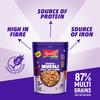 Kwality Muesli  Fruit, Nuts & Seeds Blend, 750g | 87% Multi grains | HighFibre, ProteinRich Multigrain Breakfast Cereal with Almonds, Raisins, Cranberries, Pumpkin & Flax Seeds, No Preservatives view 4