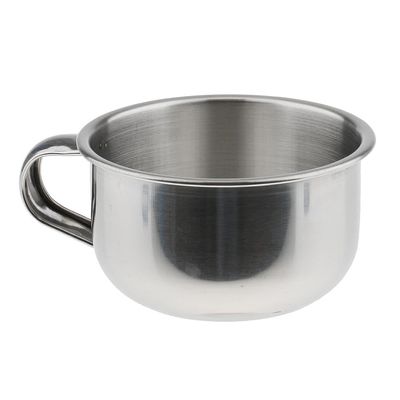 CALANDIS Stainless Steel Men's Shaving Mug Bowl Men Barber Beard Soap Mug Cup + Handle for Shave Brush | Shaving Brushes & Mugs