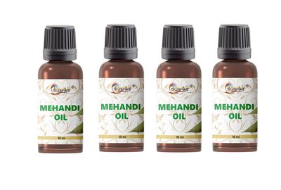 Dwarika, Pure Mehndi Nilgiri (Eucalyptus) Oil for Mehndi Cones | Mix Henna Mehendi Sadi Oil for Bridal & Cone Making | Natural Tea Tree Blend for Dark Color (Pack of 4)