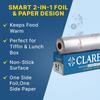 Claret 2 in 1 Aluminium Foil and Butter Paper Roll for Kitchen Wrapping | 9+2 Meters | Food Grade Non-Stick Sheet for Roti, Lunch Box, and Baking (Pack of 1) view 4
