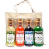 Dadaji's Blue Curacao, Blood Orange, Clear Mojito, and Green Mint | Chotu Mocktail Gift Set with Attractive Jute Bag | 250ml Each | For Cocktails, Syrups, Mojito, & Squash | Pack of 4,1000ml view 1