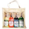 Dadaji's Blue Curacao, Blood Orange, Clear Mojito, and Green Mint | Chotu Mocktail Gift Set with Attractive Jute Bag | 250ml Each | For Cocktails, Syrups, Mojito, & Squash | Pack of 4,1000ml view 2