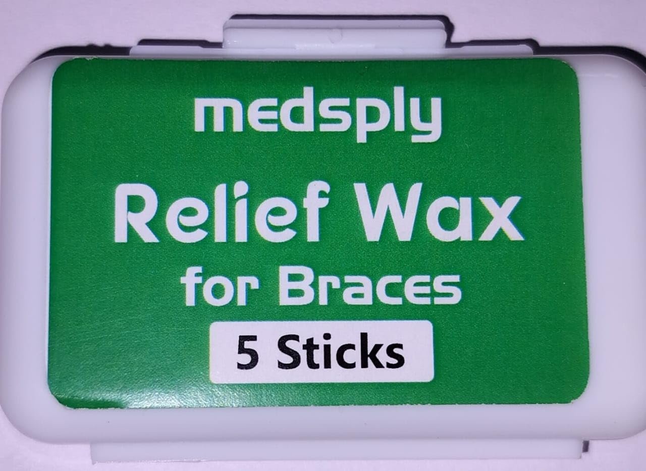 Medsply Dental Relief Wax for Braces, 5 Sticks, Orthodontic Comfort Aid