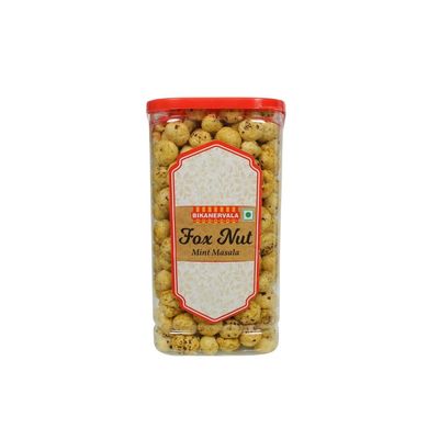 Bikanervala Fox Nut Mint Masala 80g Refreshing & Spicy Roasted Makhana Snack | Light, Crunchy & Healthy Indian Namkeen | 100% Natural, Gluten-Free, Protein-Rich & Vegan Superfood | Ideal Packed Snack for Gifting, Tea-Time, Travel & Daily Munching