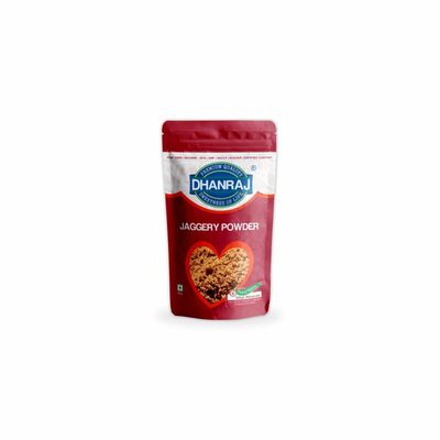 Dhanraj Jaggery Powder | Natural Sweetener | 100% Pure & Unrefined | Rich in Iron & Minerals | 10% Less Calories than Sugar | Ideal for Indian Sweets, Baking & Beverages  500g (Pack of 1)