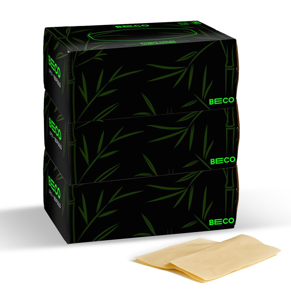 Beco Super Soft Premium 3 Ply Facial Tissue Box | 100 Pulls x 3 Packs (300 Pulls) | Soft And Highly Absorbent | Ideal for Home, Office, and Travel
