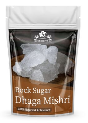 NATURE YARD Dhaga Mishri | Dhage Wali Misri | Rock Sugar Candy | Patika Bellam | Natural Digestive Mouth Freshener (200 gm)
