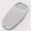 F4FIVE Washboard Scrubber with Soap Holder  43x21 cm Grey | Hand Wash Board | Anti-Slip Polypropylene Laundry Pad view 2