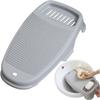 F4FIVE Washboard Scrubber with Soap Holder  43x21 cm Grey | Hand Wash Board | Anti-Slip Polypropylene Laundry Pad view 3