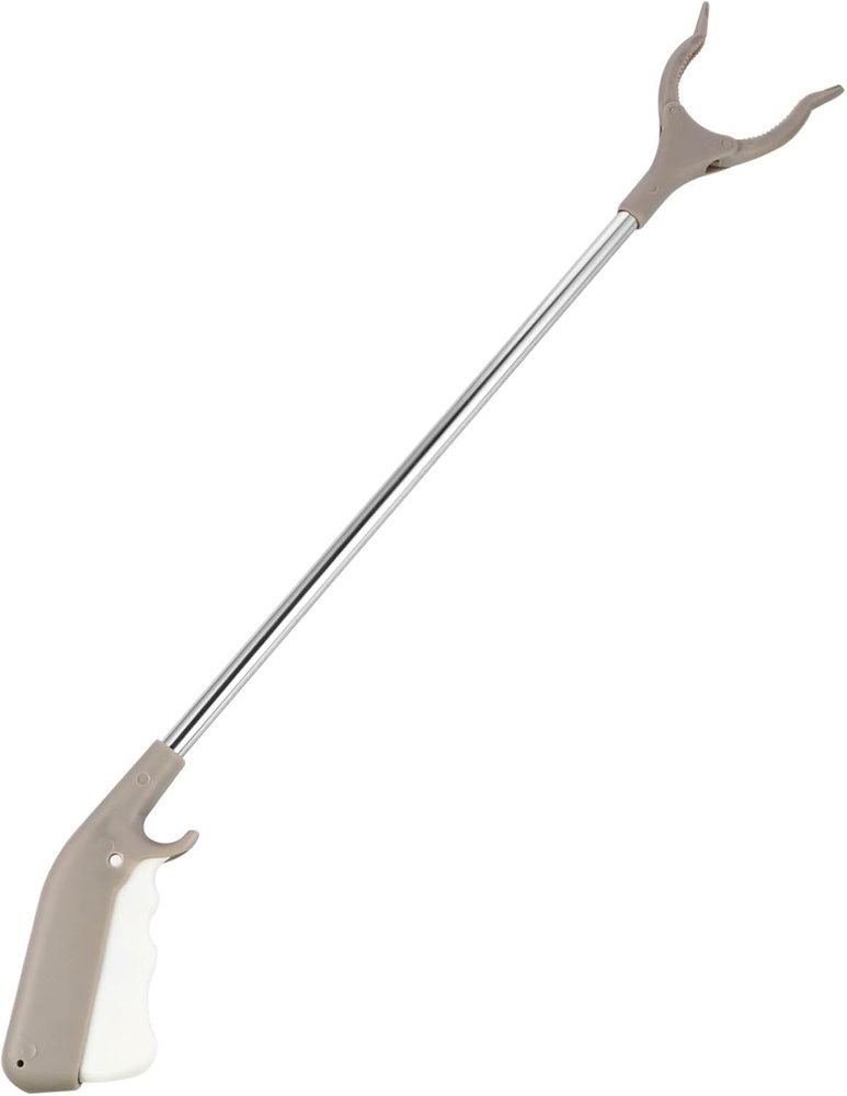 Stainless Steel Plastic Trash Picker - Gripping Device - Lightweight Durable Folding Claw Extends Arm Reach To 31 Inches Ideal Indoor And Outdoor Reaching Trash Grabber Picker Upper Tool Clip Picker Garbage Leaf Clip Garbage Cleaning Clip