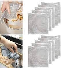 NEUTRINO 10 Pcs Pack Multi Scrubber Dishwashing Cleaning for Kitchen (Dish Cloth-F)