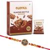 Loyka Almond Brittle Brownie with Round Swastik Rakhi | Raksha Bandhan Gift Hamper for Brother | 12 view 1