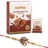 Loyka Almond Brittle Brownie with Nakshi Ganesh Rakhi | Raksha Bandhan Gift Hamper for Brother | 14 view 1