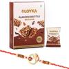 Loyka Almond Brittle Brownie with Beautiful Swastik Om Rakhi | Raksha Bandhan Gift Hamper for Brother | 18 view 1