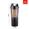 ATTRO Plastic Spider Shaker Bottle with Storage 300ml Protein Mixer Bottle with Compartment for Supplements, BPA-Free, Leakproof Gym Shaker Cup, Ideal for Workout, Gym, Travel Black view 3