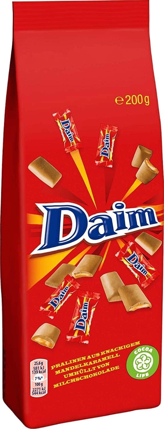 Daim Smooth Milk Chocolates with Crunchy Almond & Caramel Center | 200g Pouch