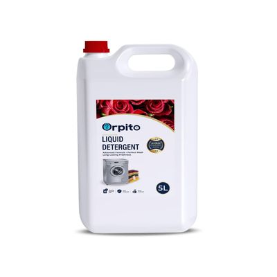 Orpito Rose Liquid Detergent 5L | Advanced Deep Clean Formula for All Washing Machines | Rich Rose Freshness | Color Safe | Gentle on Fabrics | Removes Tough Stains