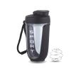 ATTRO Fit Fusion Shaker Bottle 600ml  BPA-Free Protein Mixer with Wire Whisk Ball | Leakproof Lid, Easy Carry Strap | Ideal for Gym, Fitness, Pre/Post Workout Drinks- Black view 1