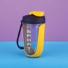 ATTRO Fit Fusion Shaker Bottle 600ml  BPA-Free Protein Mixer with Wire Whisk Ball, Leakproof Lid, Easy Carry Strap, Ideal for Gym, Fitness, Pre/Post Workout Drinks- Yellow view 1