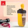 ATTRO Fit Fusion Shaker Bottle 600ml  BPA-Free Protein Mixer with Wire Whisk Ball, Leakproof Lid, Easy Carry Strap, Ideal for Gym, Fitness, Pre/Post Workout Drinks- Yellow view 2