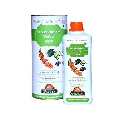 Biosash Seabuckthorn Diabo Juice 250ml | Organic Herbal Juice with Omega 3 6 7 9 | Metabolic Health & Energy Support | Natural Seabuckthorn Supplement for Sugar Balance & Daily Immunity