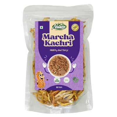 NUTEKO Nuteko Marcha Kachari Spicy Gujarati Snack 100% Natural Dried Rich Flavour and Nutritional Value Authentic Taste of Traditional Kachari (80GM)