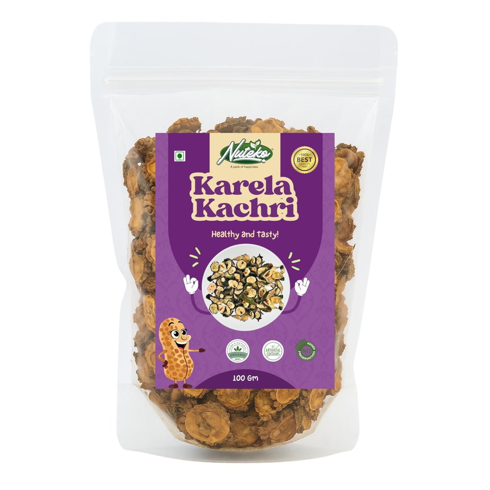 NUTEKO 100% Natural Dried Rich Flavour And Nutritional Value Authentic Taste Of Traditional Kachari (Karela Karchri)