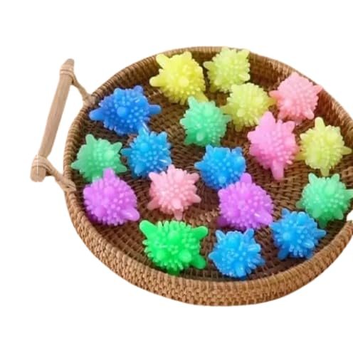 NavaFresh Basics Reusable Washing Machine Balls,pack of 10 pice Tangle-Free Laundry Scrubbing Balls, Colourful, Pack for Washing Machine set of (6)