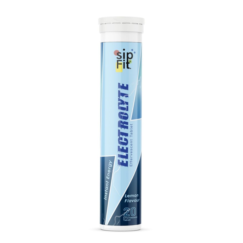 SipnFit Electrolytes Drink - Instant Hydration Drink - Lemon Flavor - Sugar-Free - No more fatigue and dizziness - Hydration Electrolyte - 20 Effervescent Tablets