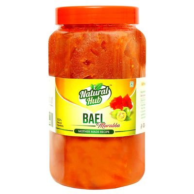 Natural Hub Pure Organic Made in India Home Made Bel/Belgiri Murabba The Right Choice (1 kg Each_Pack of 2)