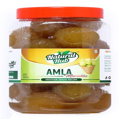 Natural Hub Presents Amla Murabba - Mothermade Recepi with 100% Natural Ingredients - Without Sugar Syrup, Fresh & Homemade| Immunity Booster Pack (900 Gram Each_Pack of 3)