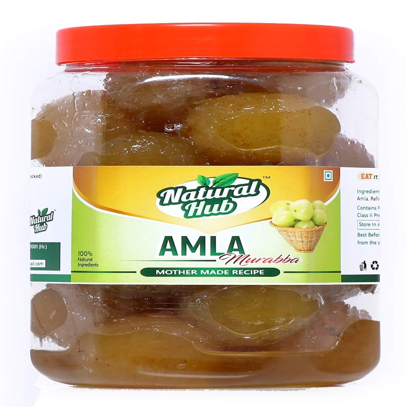 Natural Hub Presents Amla Murabba - Mothermade Recepi with 100% Natural Ingredients - Without Sugar Syrup, Fresh & Homemade| Immunity Booster Pack (900 Gram Each_Pack of 3)