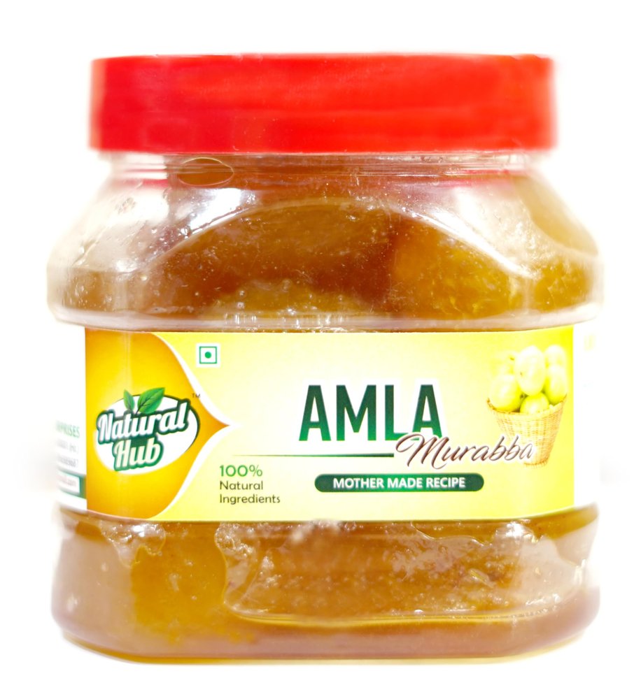 Natural Hub Presents Amla Murabba - Mothermade Recepie with 100% Natural Ingredients - Without Sugar Syrup, Fresh & Homemade Immunity Booster Pack - (500 Gram Each_Pack of 2)