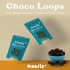 Konfiz Choco Loops  Chocolate Flavored Ring Snacks | Ring-Shaped Crunchy Chocolate Wafers | Freshly Baked | 100% Eggless | No Added Preservatives | Ready-to-Eat Snack for Kids & Adults | Perfect for Gifting, Parties & Anytime | 65g (Pack of 4, Straw view 3