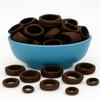 Konfiz Choco Loops  Chocolate Flavored Ring Snacks | Ring-Shaped Crunchy Chocolate Wafers | Freshly Baked | 100% Eggless | No Added Preservatives | Ready-to-Eat Snack for Kids & Adults | Perfect for Gifting, Parties & Anytime | 65g (Pack of 4, Straw view 4