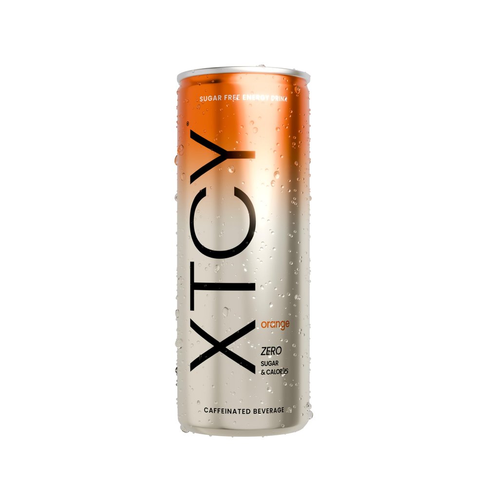 XTCY Orange Energy Drink, Zero Sugar, Pack of 24