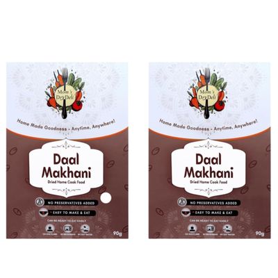 Moms DryDeli Ready to Eat Daal Makhani - 90g | Healthy Indian Meals | No Preservatives | Traditional Home-Cooked Taste | Travel-Friendly Food (Pack of 2)