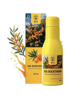 ENEJH Himalayan Sea Buckthorn Juice-500 ml | Leh, Wonder, Golden Berry | Pulp Concentrate | Natural Multivitamin Vitamin C, Omega 3 6 7 9, Antioxidants | Immunity, Skin Glow & Gut Health