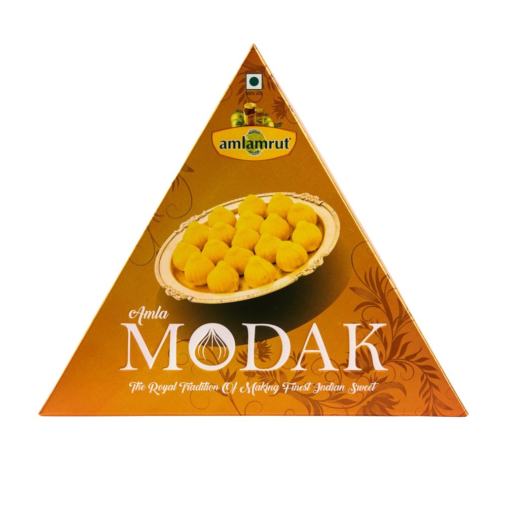 Amlamrut Amla Modak 250g | Traditional Indian Sweet Made with Indian Gooseberry | Rich in Vitamin C & Antioxidants | Healthy Ayurvedic Sweet | Natural Digestive Snack | Vegetarian Mithai