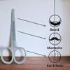 Virth Personal Grooming Scissor for Nose Hair, Beard, Moustache and Eyebrow | Safety Blunt Round Tip Heavy Duty & Rust-Free SS Metal | Travel Friendly Primium Scissor view 3