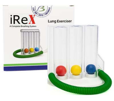 iReX Lung Exerciser, Medical Breathing Device, (Pack of 1)