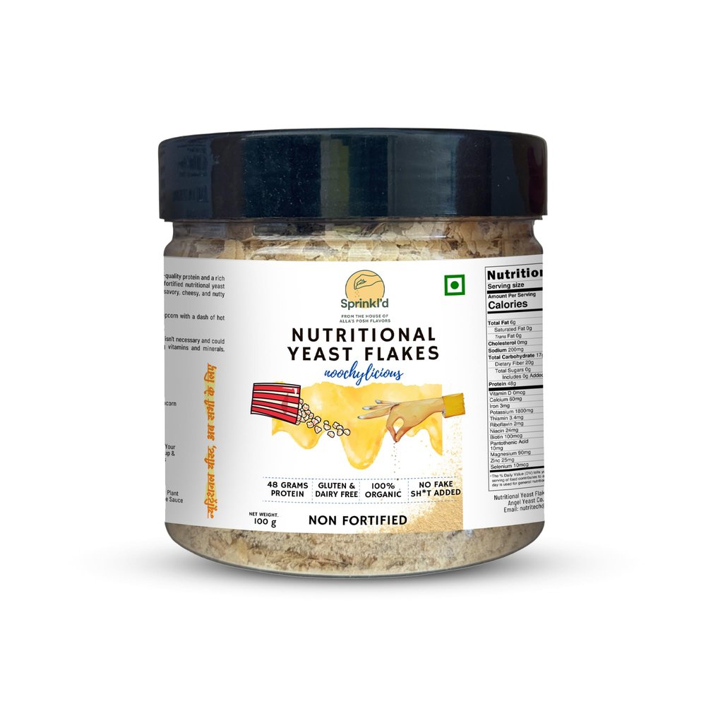 Sprinkl'd by Alla's Posh Flavors Unfortified Nutritional Yeast Flakes Gluten-Free, Cheesy and Savory Non-Fortified Nooch | Rich in B Vitamins Minerals and Protein | Plant-based Superfood | Exclusive Flavors