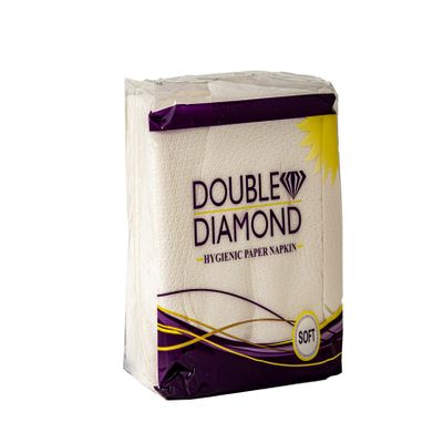 DOUBLE DIAMOND Paper Napkins | Soft Absorbent | Table Napkins for Home, Party & Restaurants | 2828cm | 50 Pieces | Pack of 1