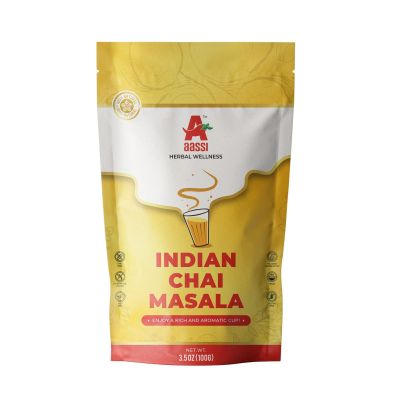 AASSI 100% Natural Indian Chai Masala | Authentic Spice Blend | Aromatic Masala Tea | Flavorful Chai Enhancer | No Preservatives | 100g