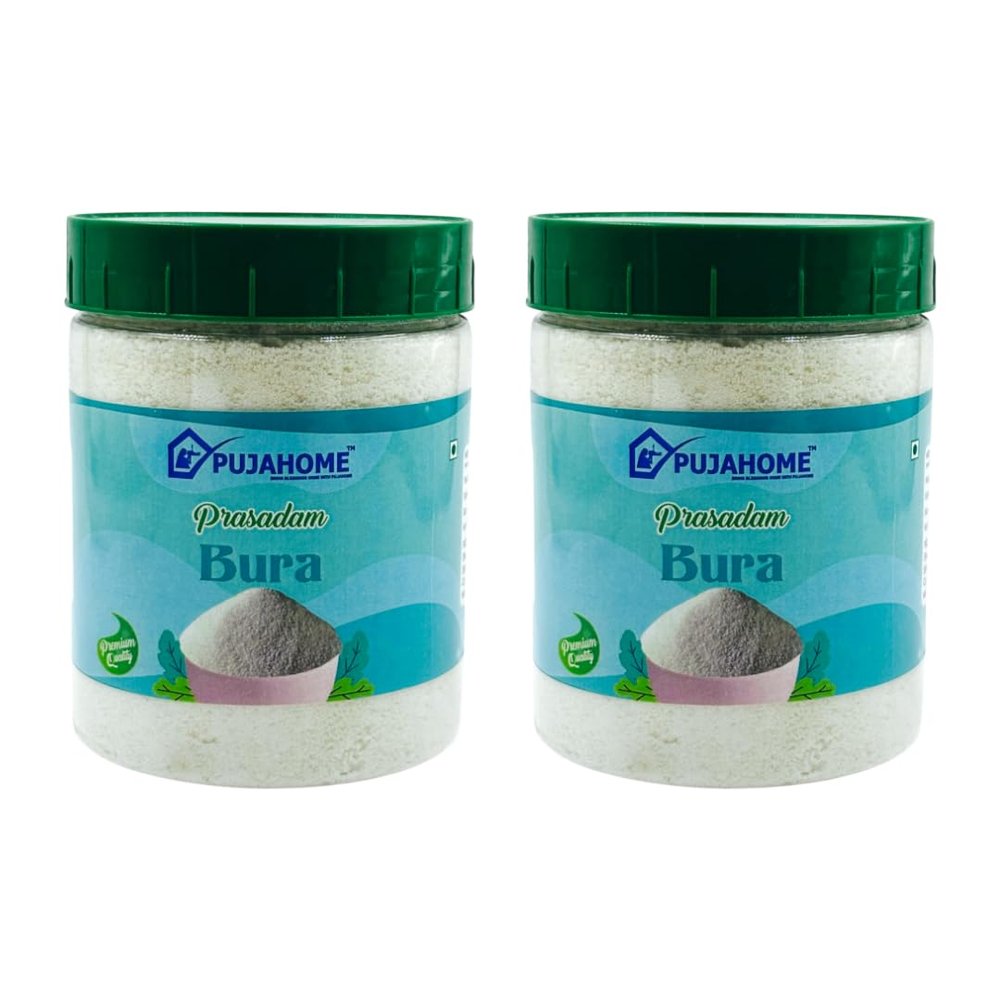 Pujahome Natural Bura Sugar for Pooja  400g Pack Of 2 | Sulphurless Powdered Boora Sugar for Puja, Prasad, Baking & Cooking | Desi Sweet Enhancer & Healthy Substitute for White/Brown Sugar