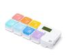 7 Days Pill Dispenser Organizer with Reminder Alarm | Portable Travel Vitamins Medicine Box Case, Portable, BPA-Free, Moisture-Proof Pill Holder | Compact Travel Pill Dispenser for Health Routine and customised alarm (Rainbo) view 1
